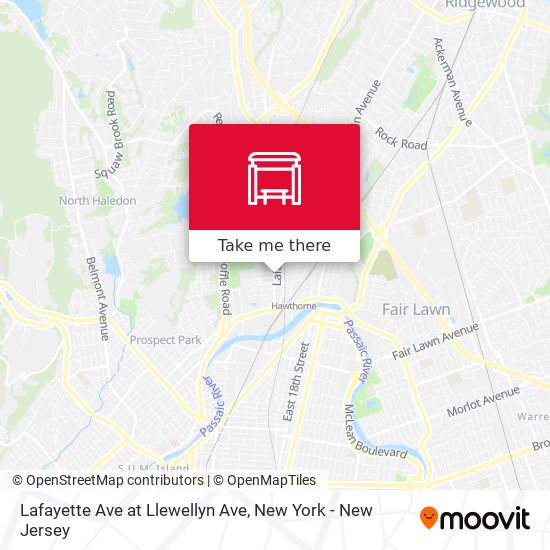 Lafayette Ave at Llewellyn Ave map