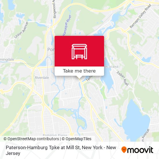 Paterson-Hamburg Tpke at Mill St map