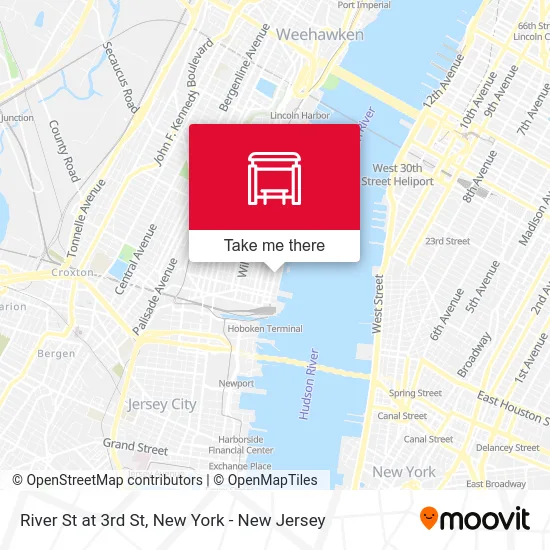 River St at 3rd St map