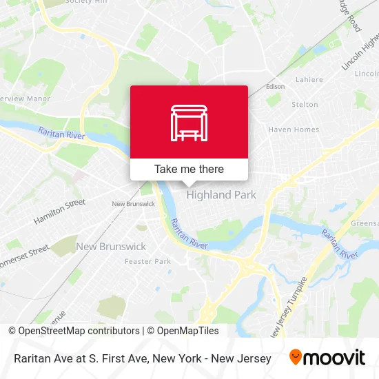 Raritan Ave at S.  First Ave map