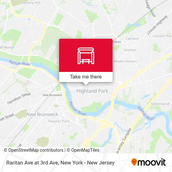 Raritan Ave at 3rd Ave map