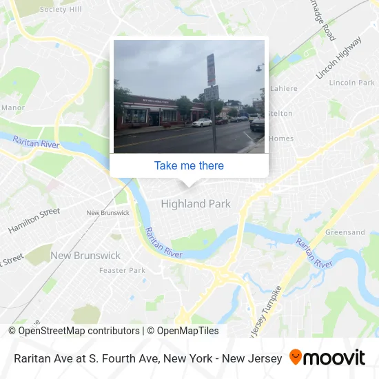 Raritan Ave at S. Fourth Ave map