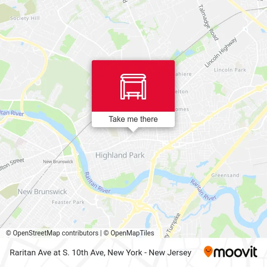 Raritan Ave at S. 10th Ave map