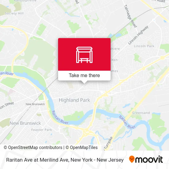 Raritan Ave at Merilind Ave map