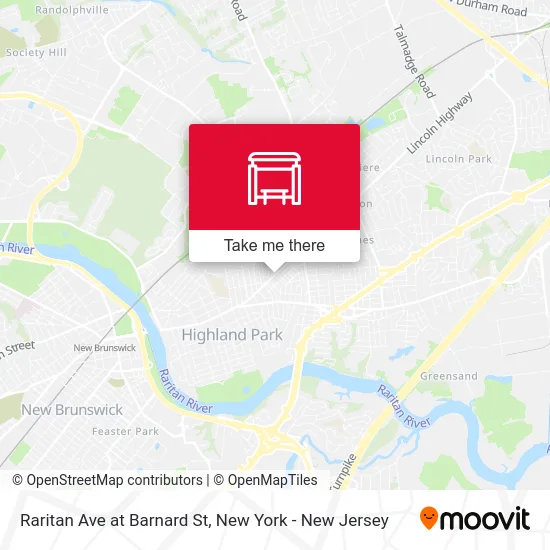Raritan Ave at Barnard St map