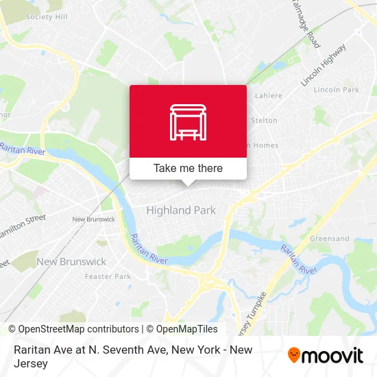 Raritan Ave at N. Seventh Ave map