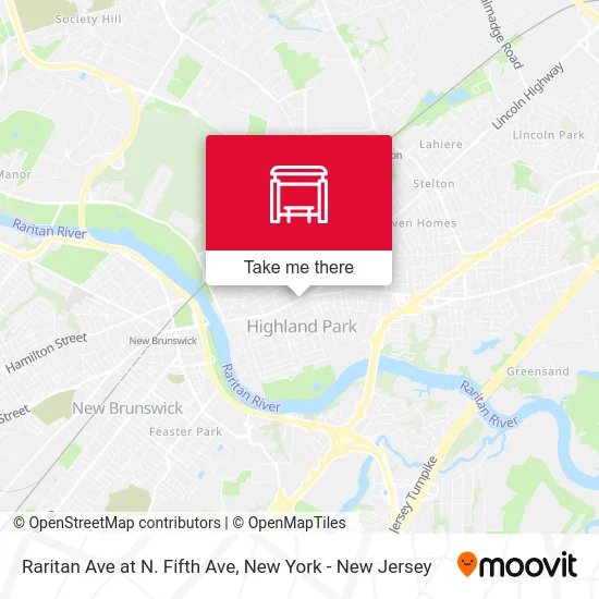Raritan Ave at N. Fifth Ave map