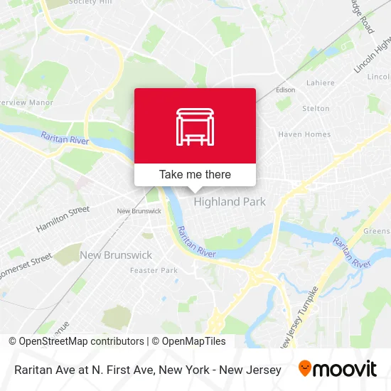 Raritan Ave at N. First Ave map