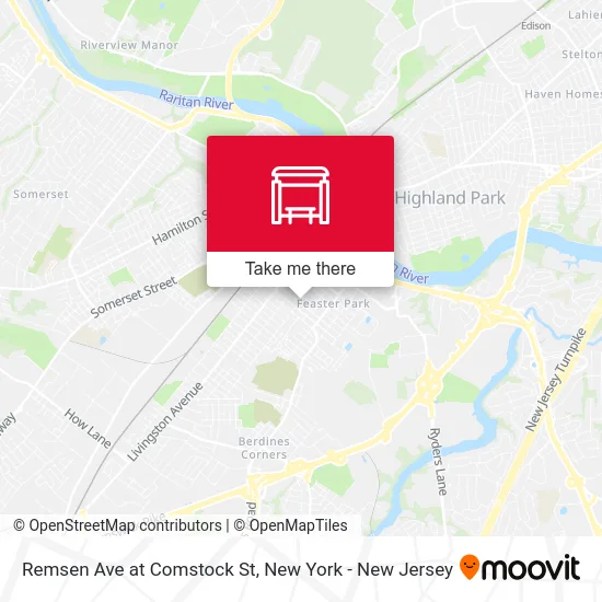 Remsen Ave at Comstock St map