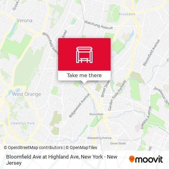 Mapa de Bloomfield Ave at Highland Ave