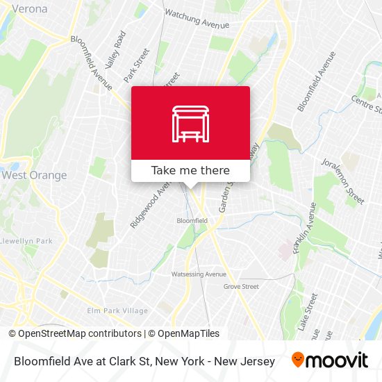 Mapa de Bloomfield Ave at Clark St