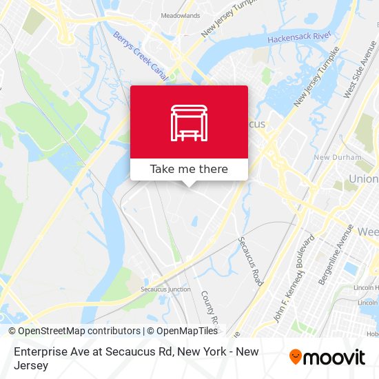 Mapa de Enterprise Ave at Secaucus Rd