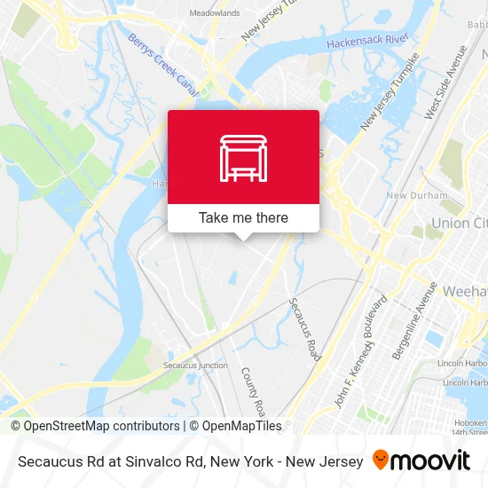 Secaucus Rd at Sinvalco Rd map