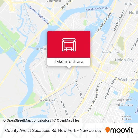 County Ave at Secaucus Rd map