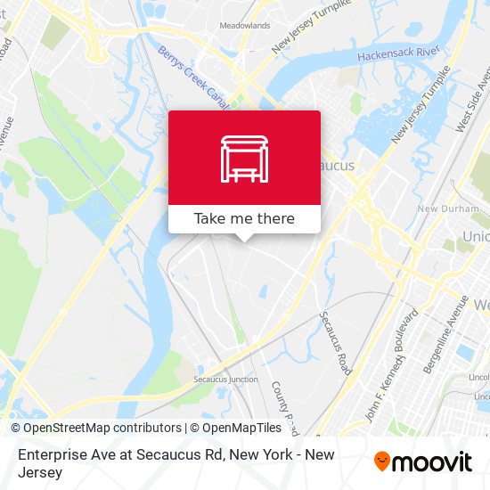 Enterprise Ave at Secaucus Rd map