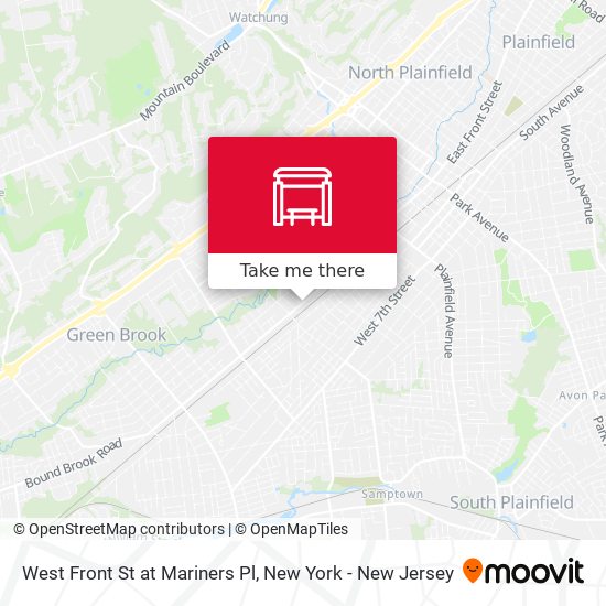 West Front St at Mariners Pl map