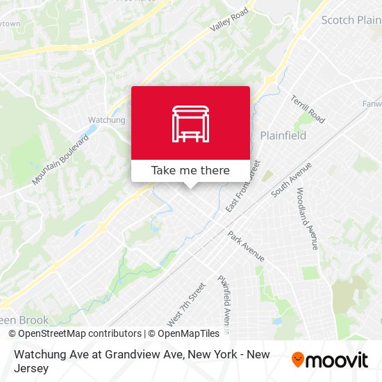 Mapa de Watchung Ave at Grandview Ave