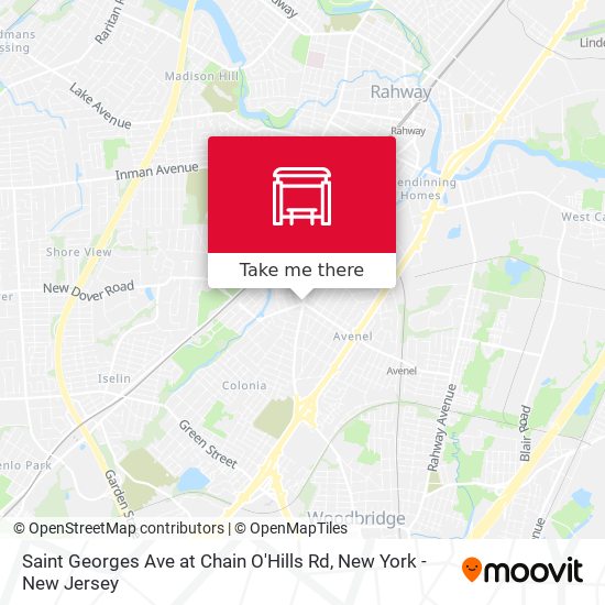 Saint Georges Ave at Chain O'Hills Rd map