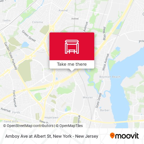Mapa de Amboy Ave at Albert St