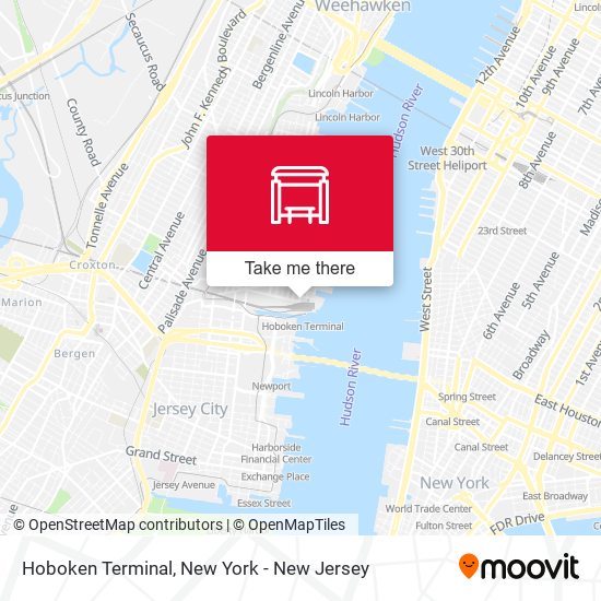 Hoboken Terminal map