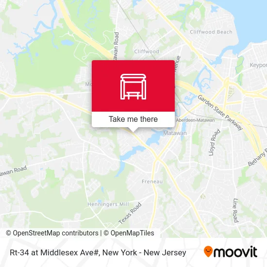 Rt-34 at Middlesex Ave# map