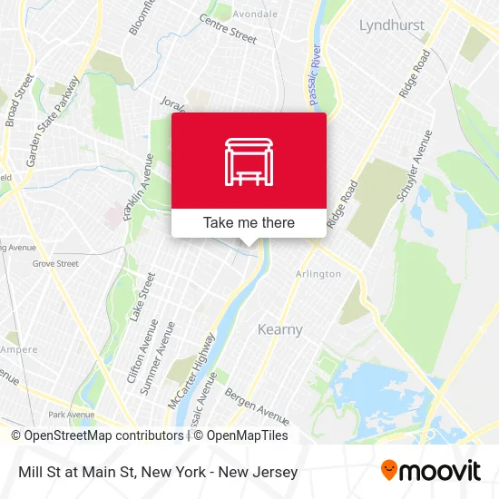 Mill St at Main St map