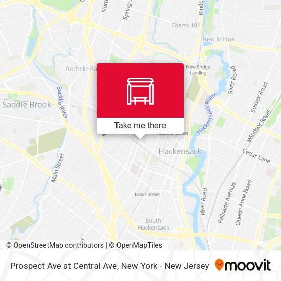 Prospect Ave at Central Ave map