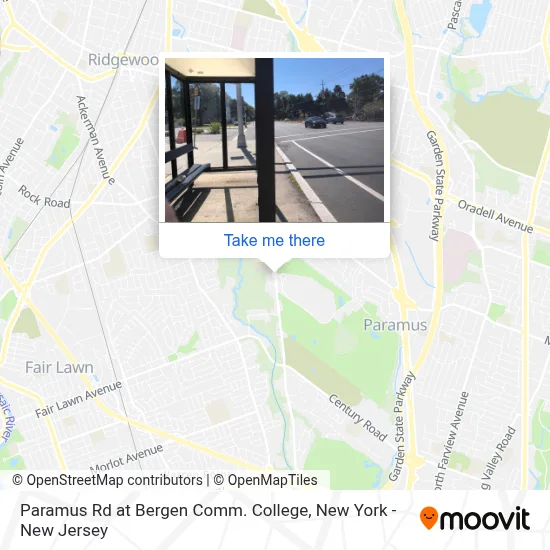 Paramus Rd at Bergen Comm. College map