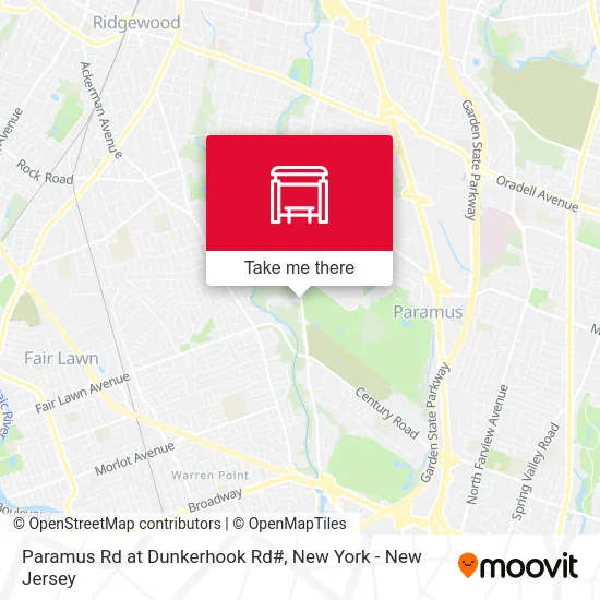 Paramus Rd at Dunkerhook Rd# map