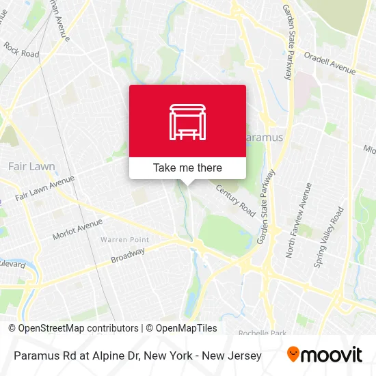 Paramus Rd at Alpine Dr map