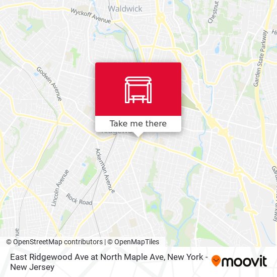 East Ridgewood Ave at North Maple Ave map