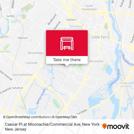 Caesar Pl at Moonachie / Commercial Ave map