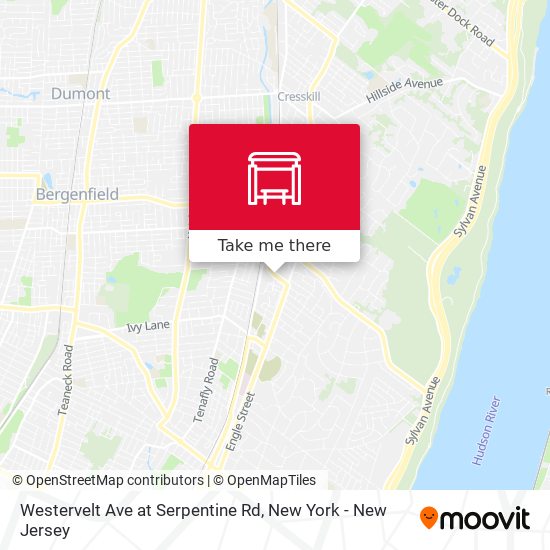 Westervelt Ave at Serpentine Rd map