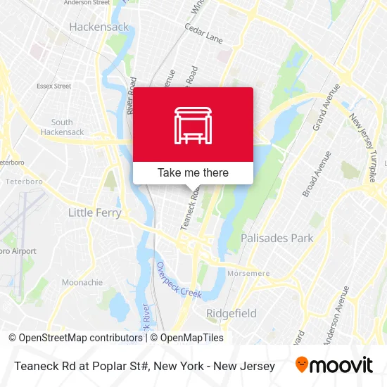 Teaneck Rd at Poplar St# map