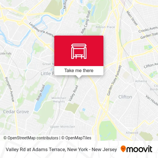 Valley Rd at Adams Terrace map