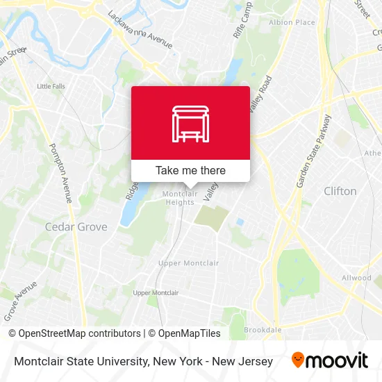 Montclair State University map