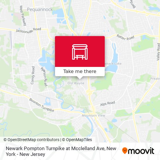 Newark Pompton Turnpike at Mcclelland Ave map