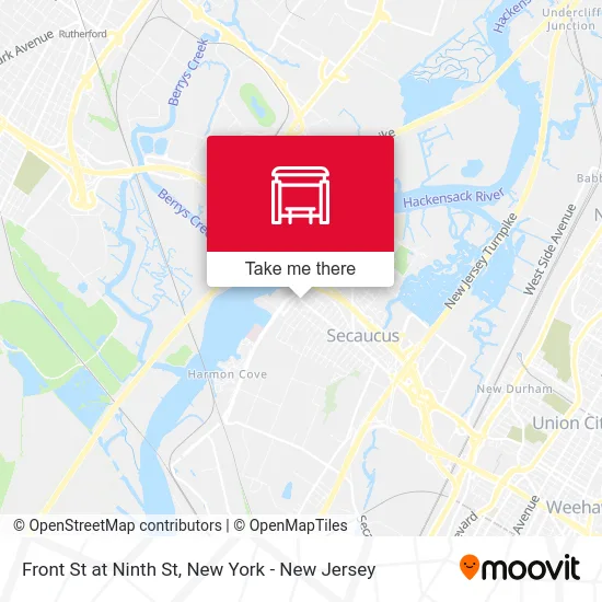 Front St at Ninth St map