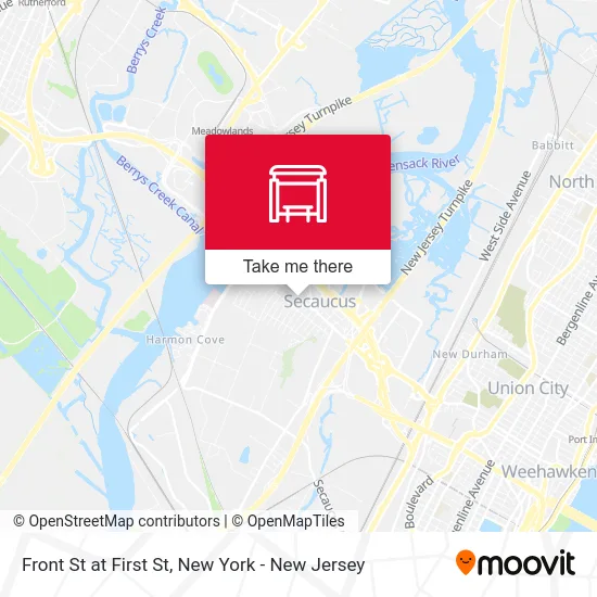 Front St at First St map