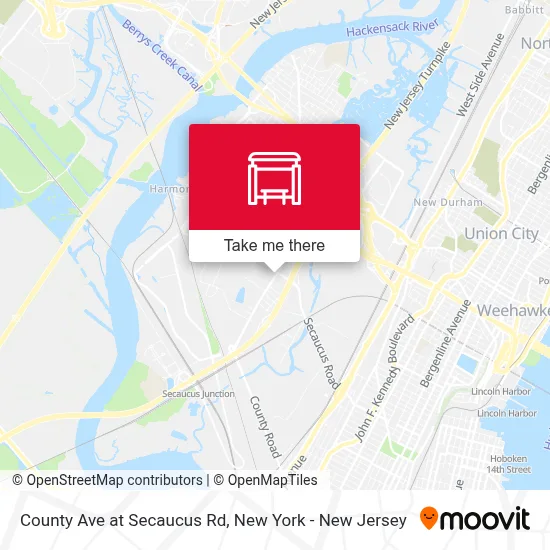 County Ave at Secaucus Rd map