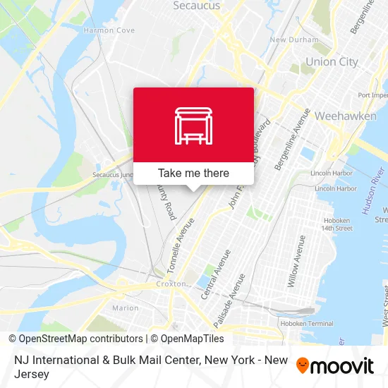 NJ International & Bulk Mail Center map