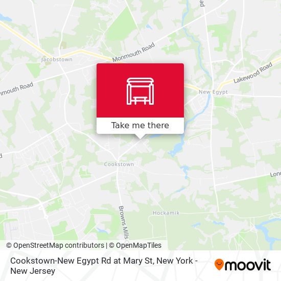 Cookstown-New Egypt Rd at Mary St map