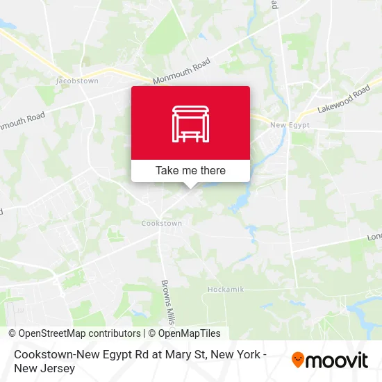 Cookstown-New Egypt Rd at Mary St map