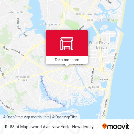 Rt-88 at Maplewood Ave map