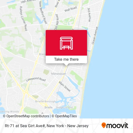 Rt-71 at Sea Girt Ave# map