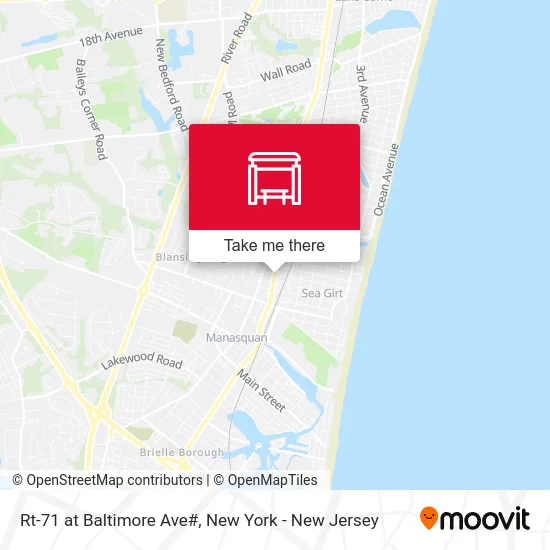 Rt-71 at Baltimore Ave# map