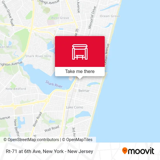 Rt-71 at 6th Ave map