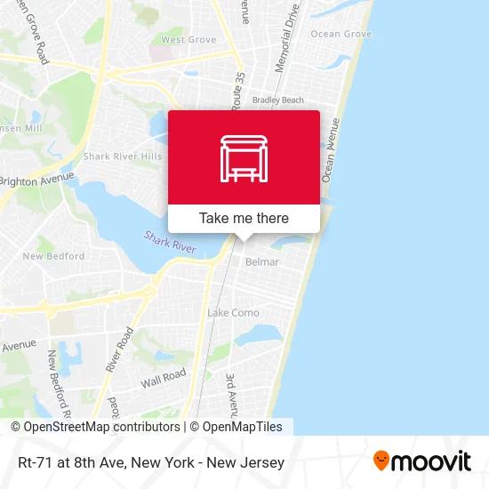 Rt-71 at 8th Ave map
