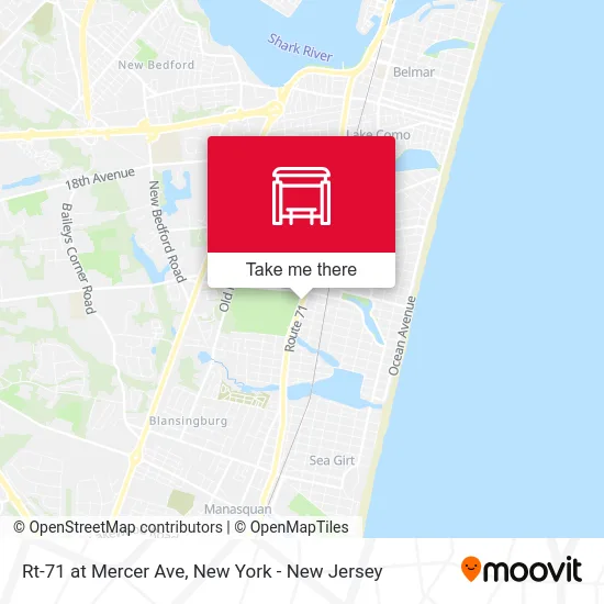 Rt-71 at Mercer Ave map