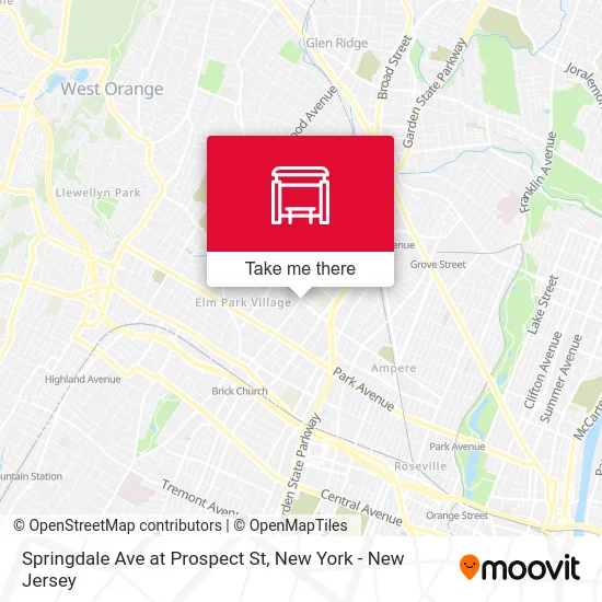 Springdale Ave at Prospect St map